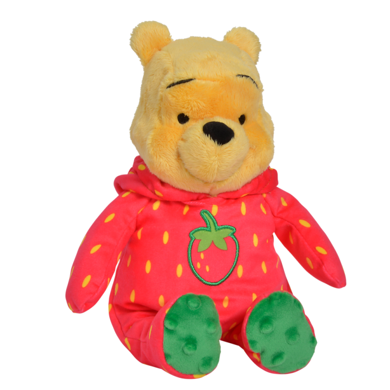  winnie the pooh soft toy strawberry red 30 cm 